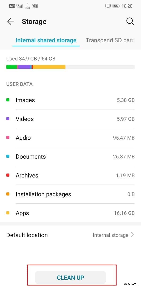 Fix Insufficient Storage Available Error on Android