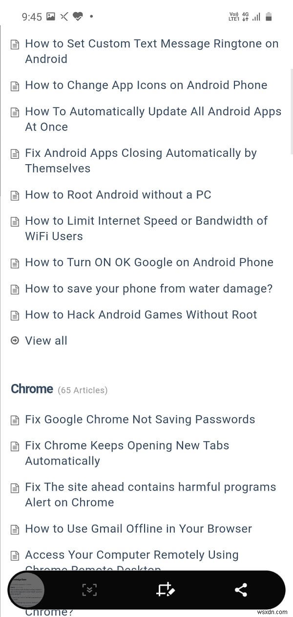 How to Capture Scrolling Screenshots on Android