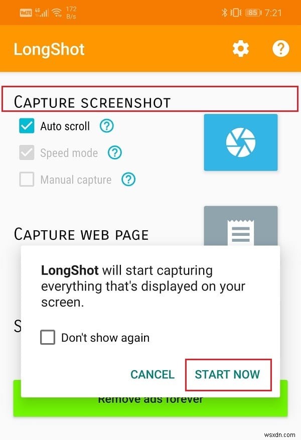 How to Capture Scrolling Screenshots on Android