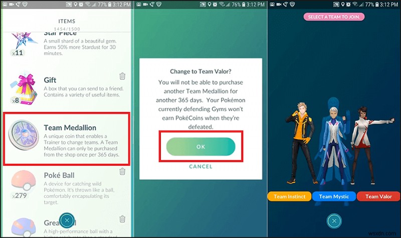 How to Change Pokémon Go Team