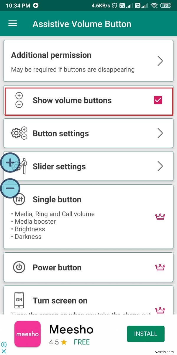 How to Get Volume Button on Screen on Android