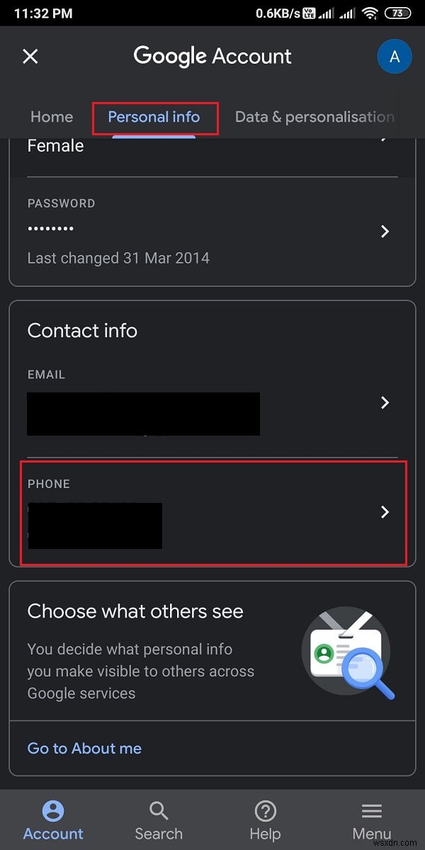 Change Your Name, Phone Number and Other Info in Google Account