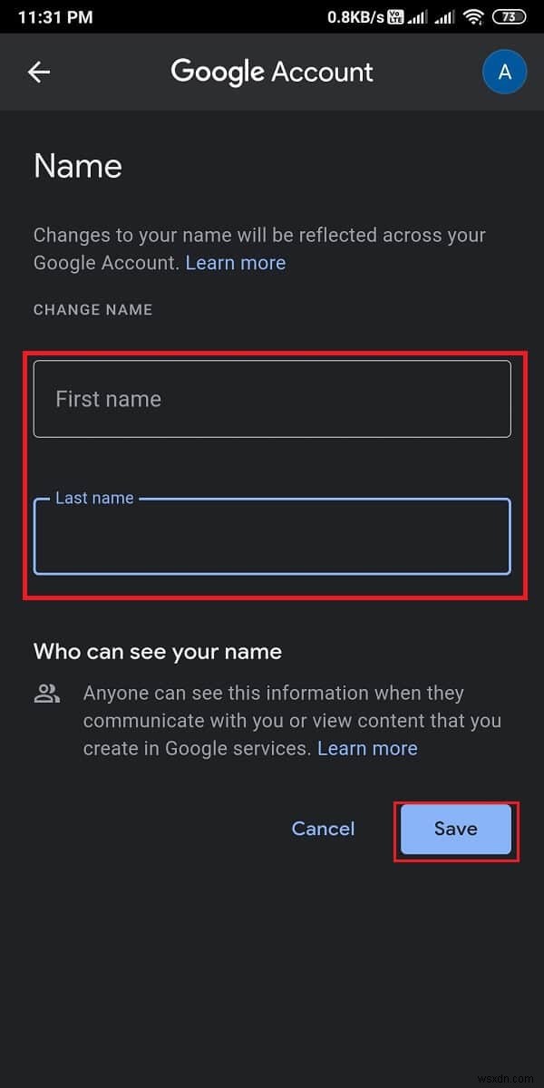 Change Your Name, Phone Number and Other Info in Google Account