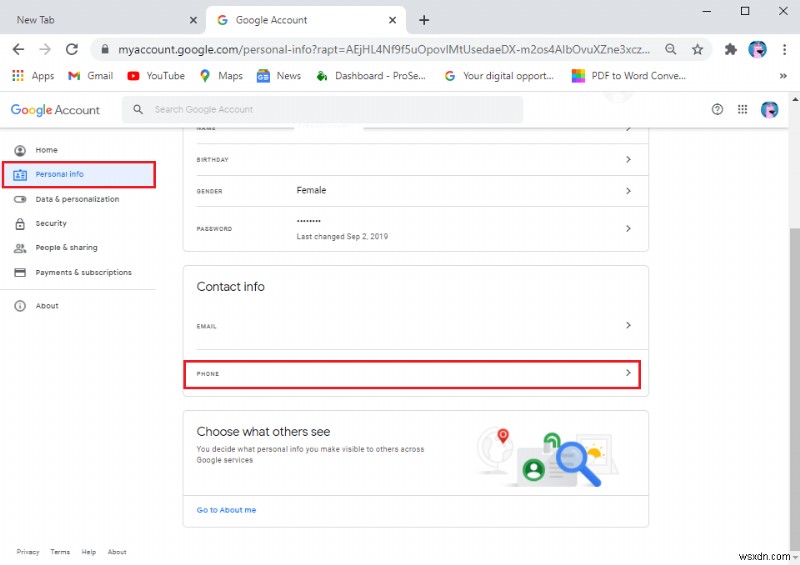 Change Your Name, Phone Number and Other Info in Google Account