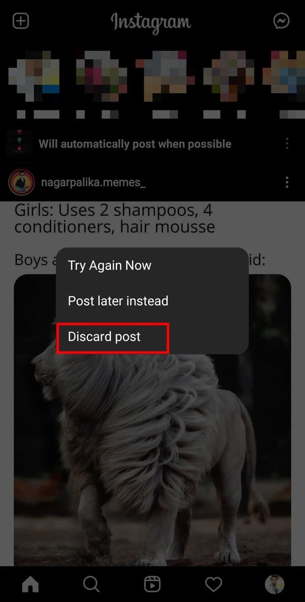 How to Cancel an Upload on Instagram App