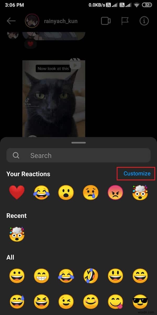 How to React to Instagram Messages with Custom Emojis