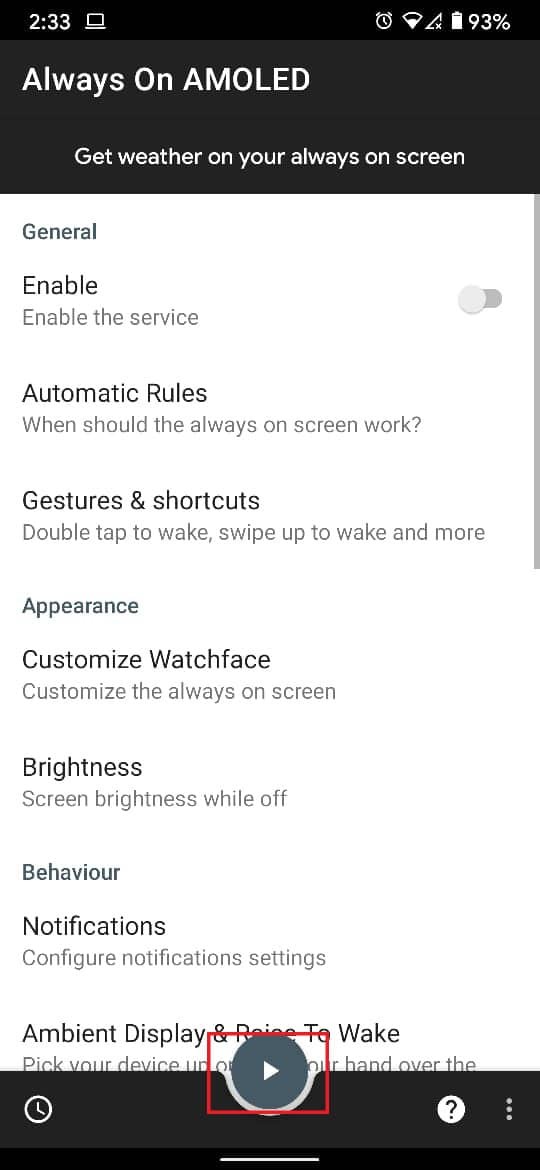 How to Enable Always On Display Android