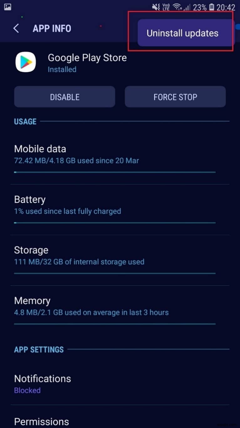 Fix Play Store DF-DFERH-01 Error