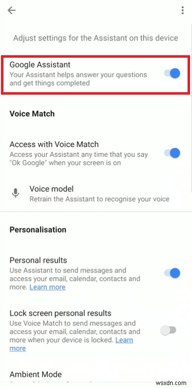 How Do I Turn On or Off Google Assistant on Android