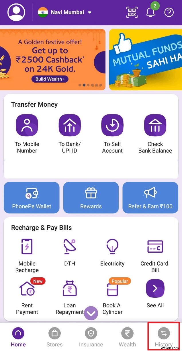 How to Delete PhonePe Transaction History