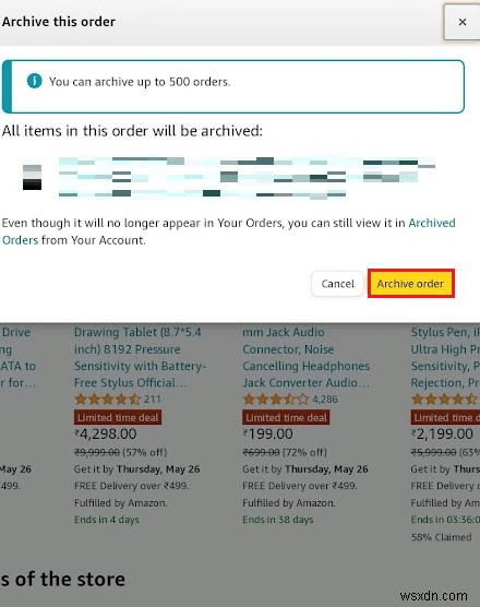 How to Archive Orders on Amazon App