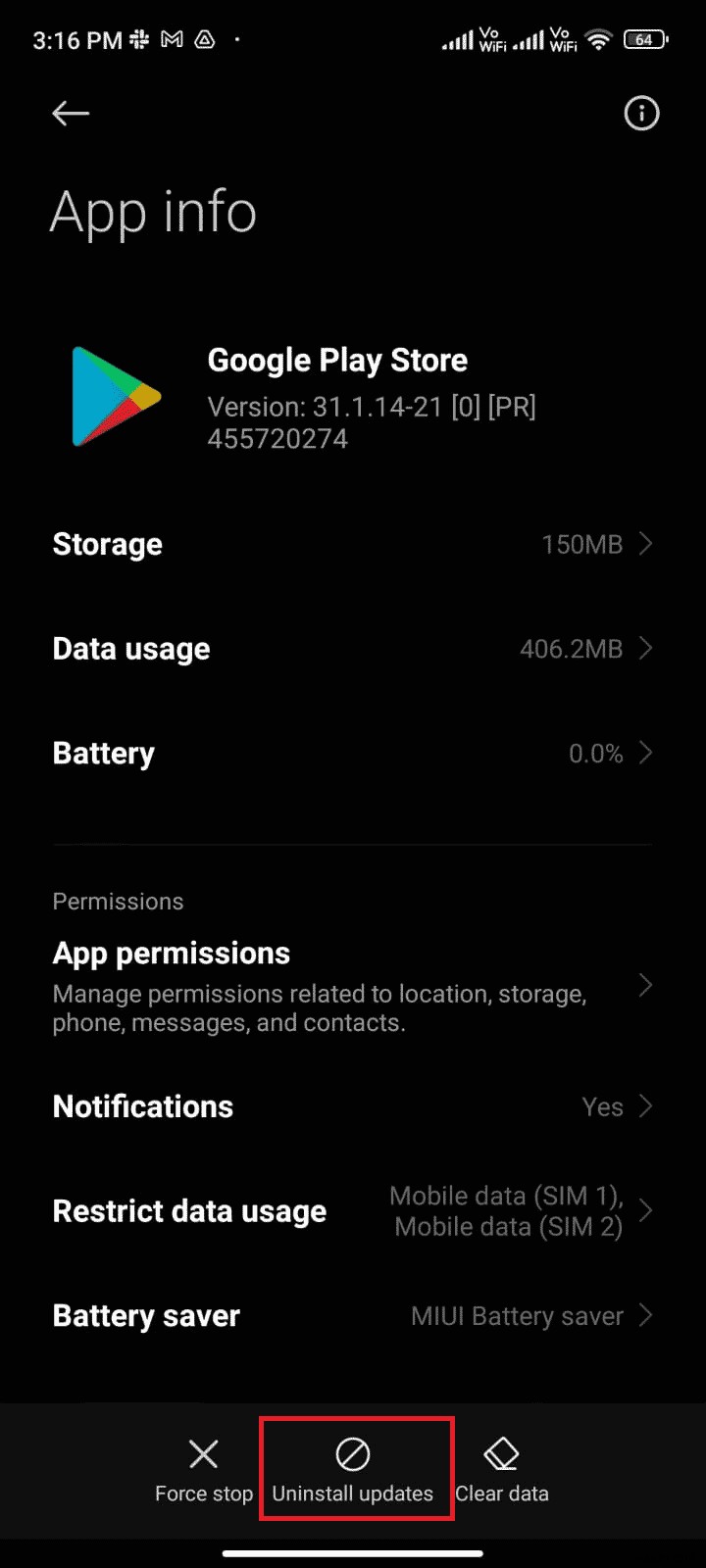 Fix Google Play Error Code 495 on Android