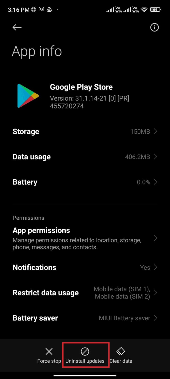 Fix Google Play Store Error Checking for Updates