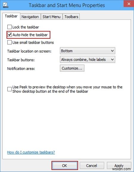 How to Auto-hide Taskbar in Windows 10