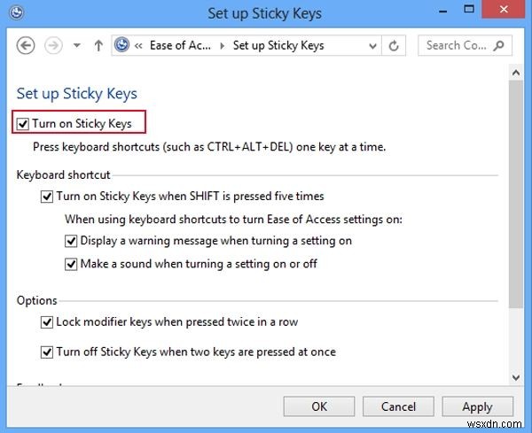How to Turn off Sticky/Filter Keys (Popup Dialogs) Permanently in Windows 10