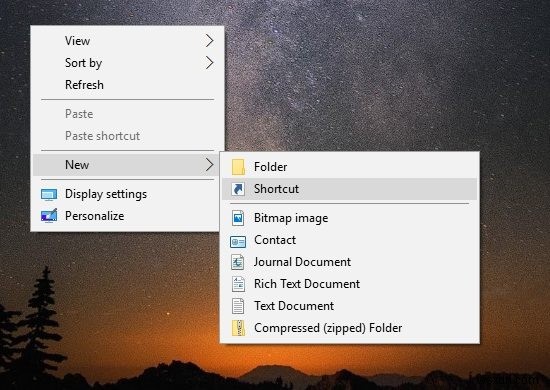 How to Create Shutdown, Hibernate & Sleep Shortcuts in Windows 10