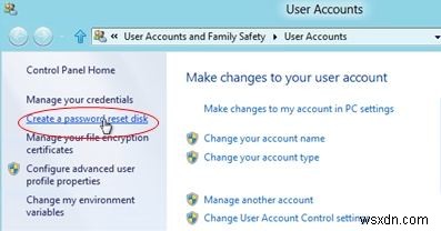 Create and use a Windows 8 password reset disk or USB