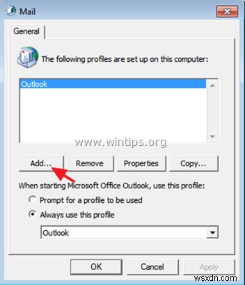 How to Create a New Outlook Profile and Import Outlook Data (*.PST)