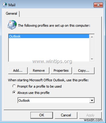 How to Create a New Outlook Profile and Import Outlook Data (*.PST)