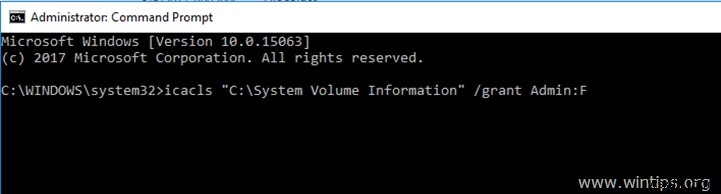 How to fix: C:\System Volume Information is not accessible – Access Denied.
