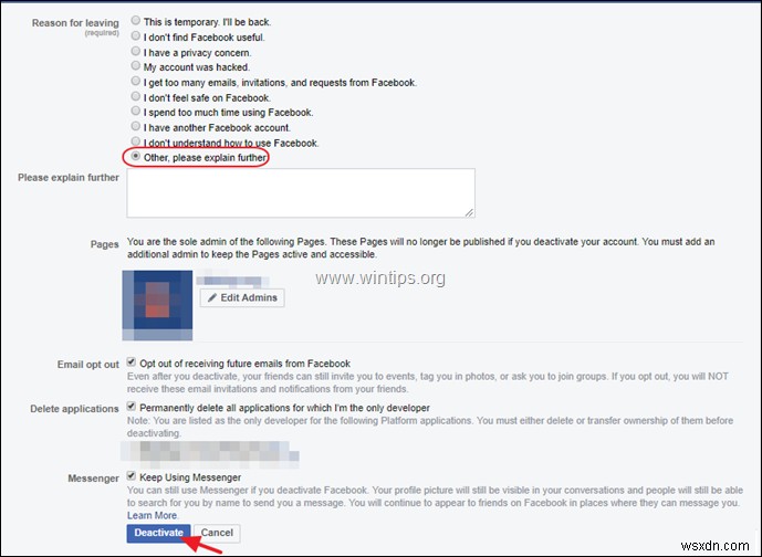 How to Deactivate or Delete Facebook Account.