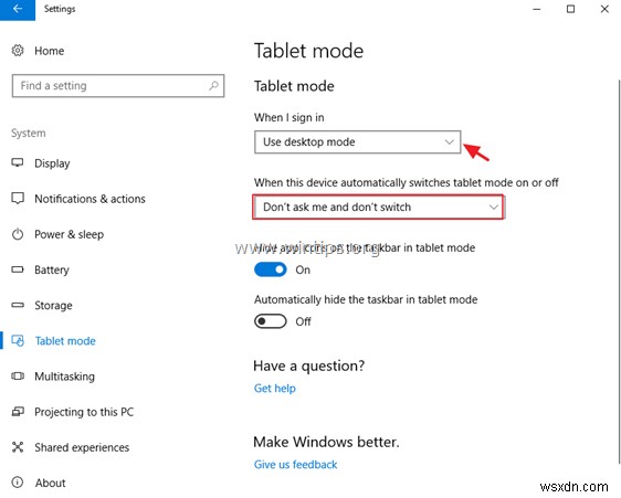 How to Disable Tablet Mode in Windows 10 and Restore Classic Desktop.