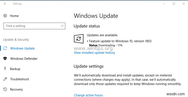 FIX: Windows 10 Update 1803 fails to install (Solved)