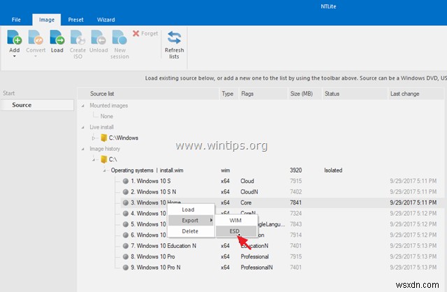How to Convert Install.WIM to Install.ESD or Vice Versa.