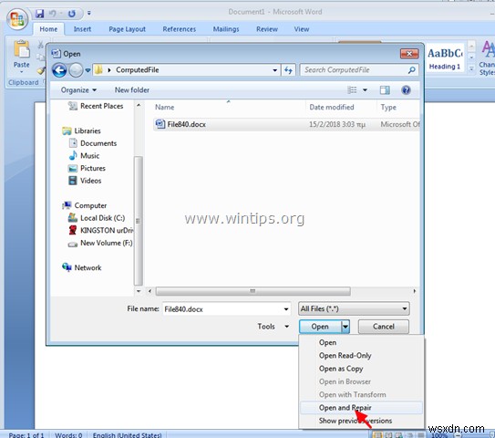 FIX: Word File is Corrupt and Cannot be Opened (Recover Damaged Word File)
