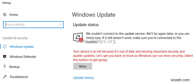 FIX: Windows 10 Your device is at risk &ndash; Cannot Update Windows (Solved).