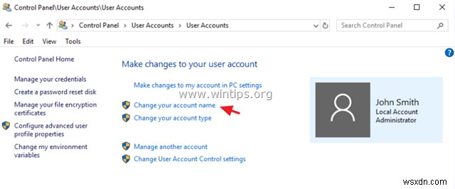 How to Rename User Account in Windows 10/8/7
