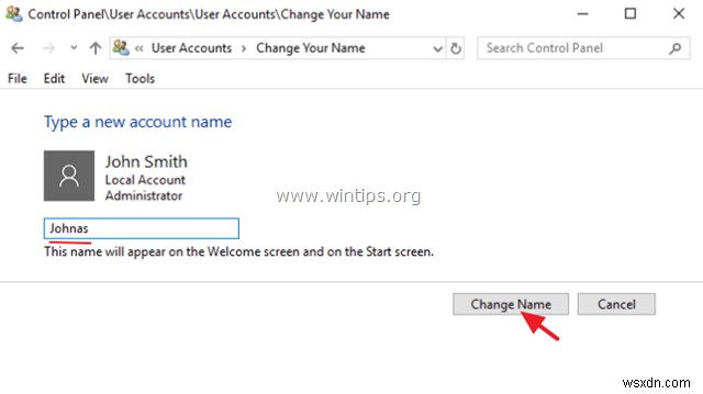 How to Rename User Account in Windows 10/8/7