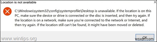 FIX: Desktop is unavailable in Windows 10. (Solved)