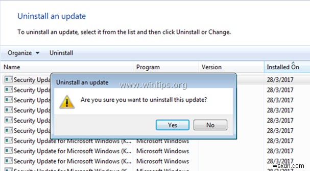 How to Uninstall Updates in Windows 10/8/7 OS.