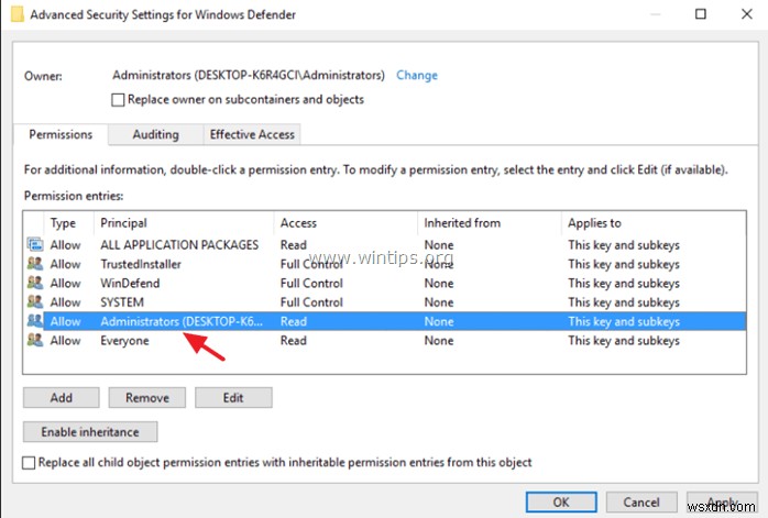How to Take Ownership and Assign Full Permissions to a Registry Key.