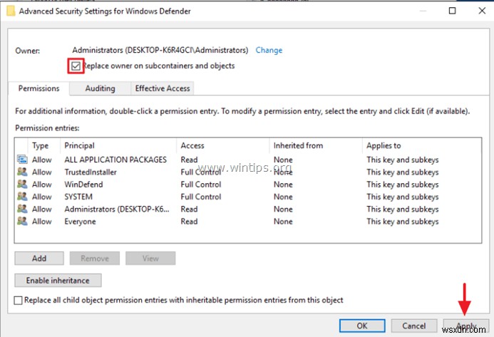 How to Take Ownership and Assign Full Permissions to a Registry Key.