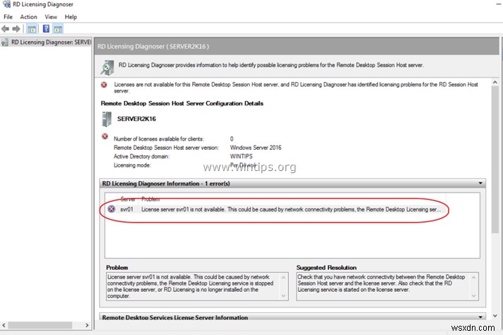 FIX: License Server is not available after renaming the RDS License Server 2016. (Solved)