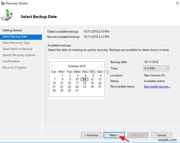 How to Restore Files from Windows Server Backup in Server 2016/2012/2012R2.