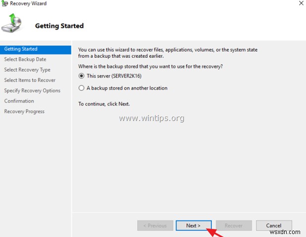 How to Restore Files from Windows Server Backup in Server 2016/2012/2012R2.