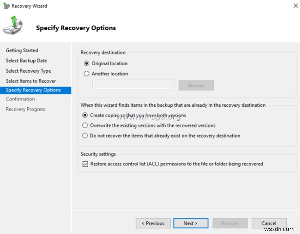 How to Restore Files from Windows Server Backup in Server 2016/2012/2012R2.