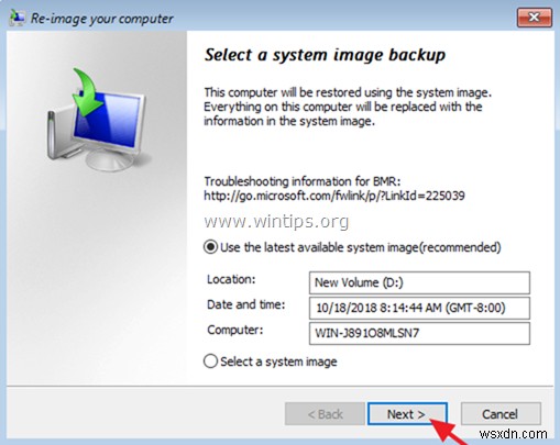 How to Recover Server 2016 from a System Image Backup if Windows Fails to Boot Normally. (Offline Method)