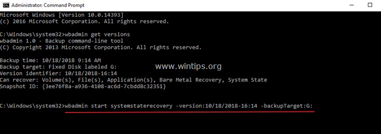 How to Restore Server 2016 or 2012 in a Previous System State from Windows GUI (Online Method)