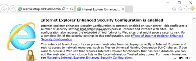 How to Disable Internet Explorer Enhanced Security Configuration in Server 2016