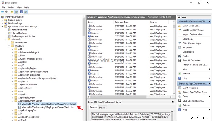 How to View Deployment Operation Failed Logs from PowerShell & Event Viewer.