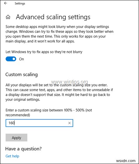 FIX: Very Small Fonts in High DPI 4Κ Monitors in Windows 10.