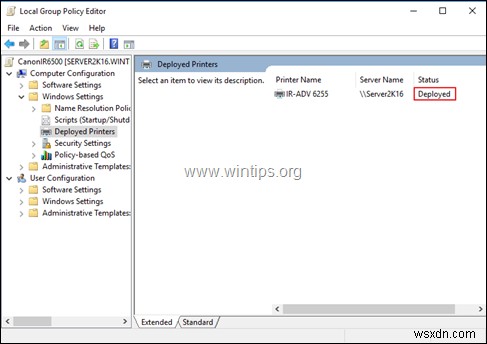 How to Deploy a Network Printer via Group Policy in Server 2016.