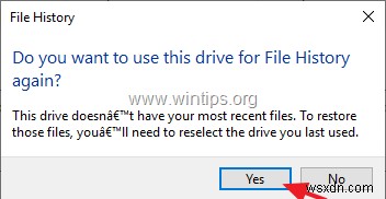 How to Use a Different Drive in File History.