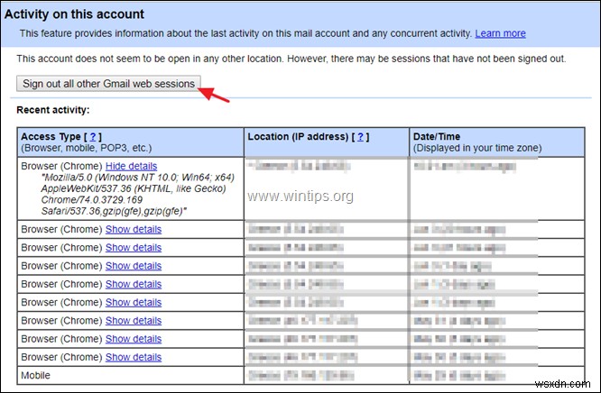 How to View GMAIL Login History and your Google Account Activity on the WEB.
