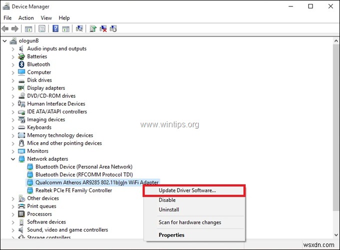 FIX: WiFi doesnt have a valid IP configuration