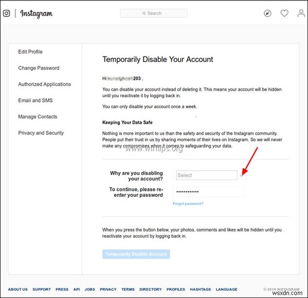 How to Disable your Instagram Account Temporarily.